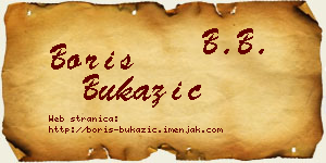 Boris Bukazić vizit kartica